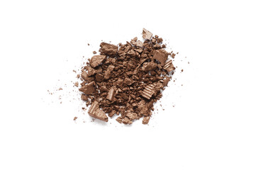 crushed eyeshadow isolated on white