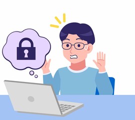 メガネを掛けた若い男性