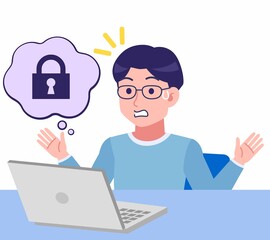 メガネを掛けた若い男性