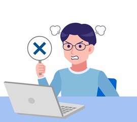 メガネを掛けた若い男性