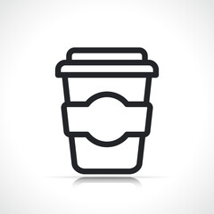 coffee drink line icon isolated