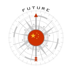 Global business and economic growth concept illustration