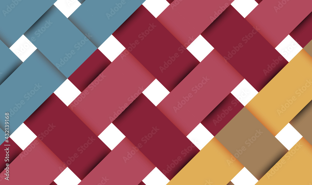 Poster paper weaving seamless pattern. colorful diagonal wicker pattern. abstract braiding background. clas