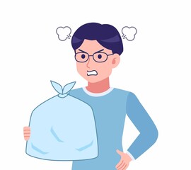 メガネを掛けた若い男性