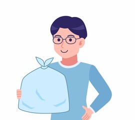 メガネを掛けた若い男性