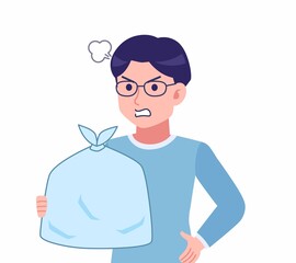 メガネを掛けた若い男性