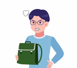 メガネを掛けた若い男性