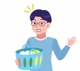 メガネを掛けた若い男性