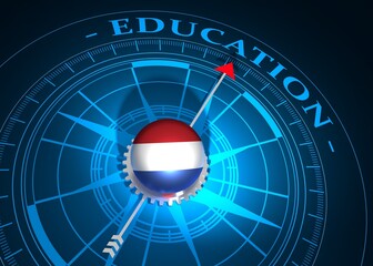 The concept of effective education. 3D illustration