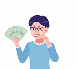 メガネを掛けた若い男性