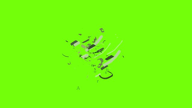 Aerobar icon animation cartoon object on green screen background