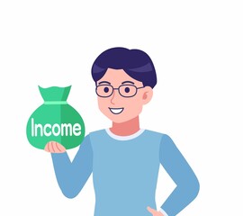 メガネを掛けた若い男性