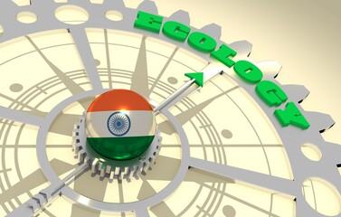 National government and ecology. Earth Day concept. 3D illustration