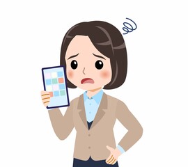 スーツを着た若い女性