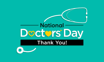 National Doctors' Day is a day celebrated to appreciate and recognize the contributions of physicians to individual lives and communities. Vector illustration.