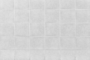 White ceramic wall tile texture and background seamless