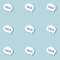 Talk bubble pattern. Chat background