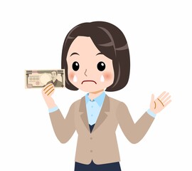 スーツを着た若い女性