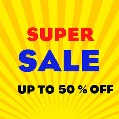 This bright poster advertising on a yellow background will be relevant for your business or brand