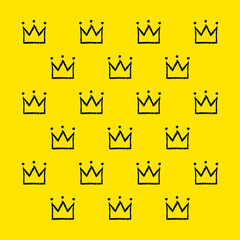 Brush crown pattern. King background