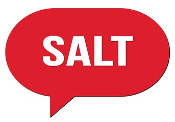 SALT text written in a red speech bubble