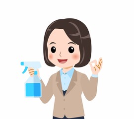 スーツを着た若い女性