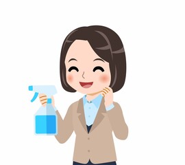 スーツを着た若い女性