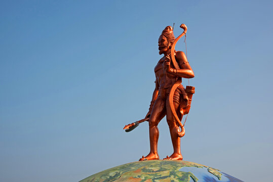 21 ft tall Lord Parshuram statue, Burondi,  Dapoli, Konkan, Maharashtra, India