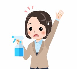 スーツを着た若い女性