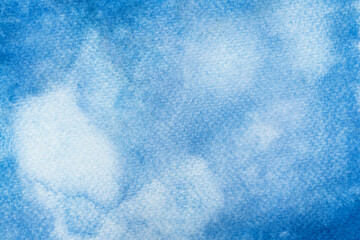 Abstract blue watercolor background. Handmade background of paint brush art texture.