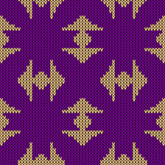 Knitted fabric seamless background. Vector illustration