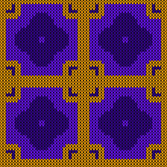 Knitting vector seamless background pattern