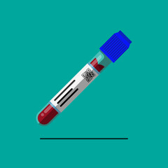 sample blood tube icon isolated on background vector illustration.