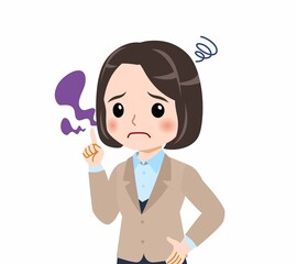 スーツを着た若い女性