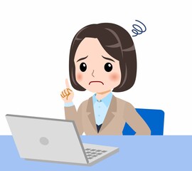 スーツを着た若い女性