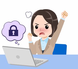 スーツを着た若い女性