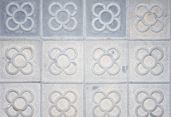 tiles with flowers typical of barcelona city
