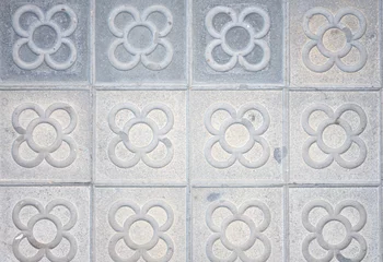 Fototapeten tiles with flowers typical of barcelona city © pilar