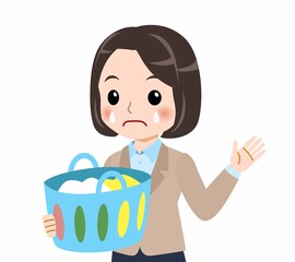 スーツを着た若い女性