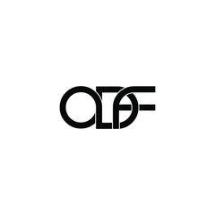 odf letter original monogram logo design