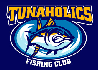 tuna sport fishing club mascot logo