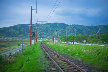 Fototapeta na wymiar ローカル線