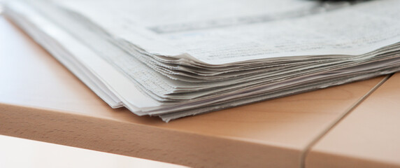 Newspaper on the table