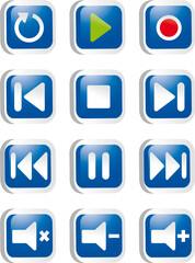BOUTONS MULTIMEDIA ICONES V4