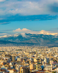 Fototapeta na wymiar Atenas Aerial View Cityscape