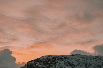 sunset in the mountains