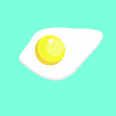 egg on blue background