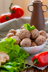 Juicy meat meatballs