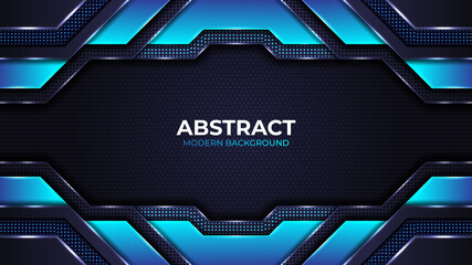 Abstract modern shape metallic background design template	
