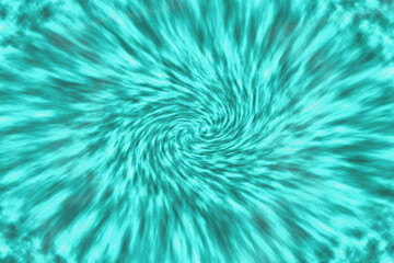 Fototapeta premium Abstract tie-dye blend of green glowing coloured images focused in a central background.